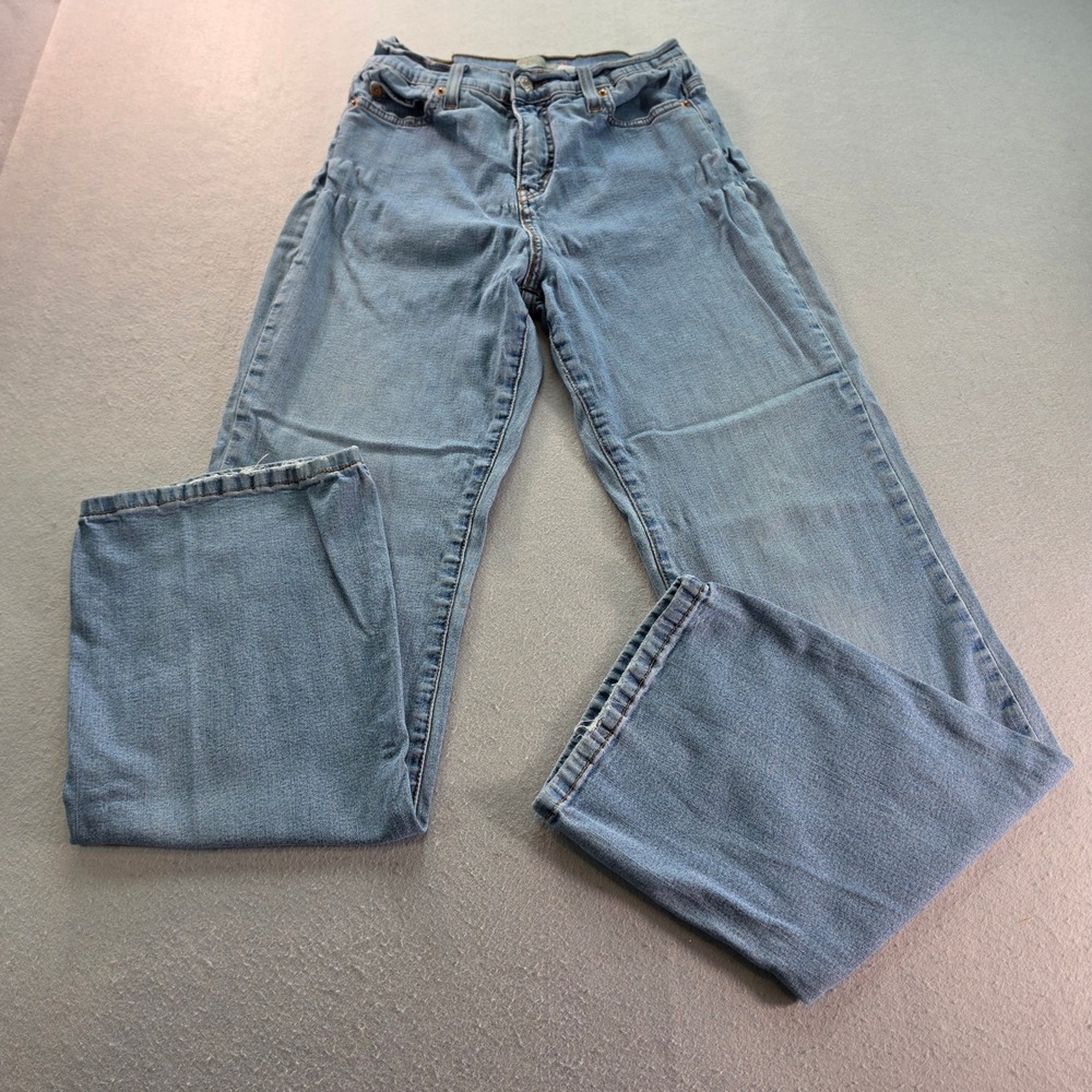 Levis 512 Perfectly Slimming Bootcut Jeans Light Wash Blue Size 6M Stretch